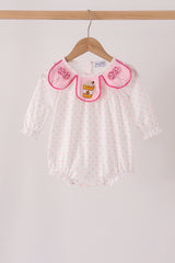 Pink french knot dot bubble