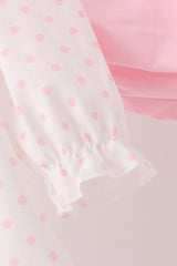 Pink french knot dot bloomer set