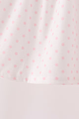 Pink french knot dot pants set