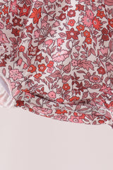 Maroon thankful floral leaves embroidey bubble