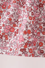 Maroon thankful leaves floral embroidey dress