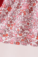 Maroon thankful floral leaves embroidey pants set