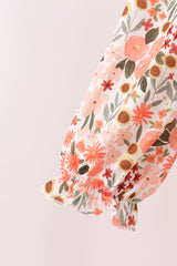 Green floral bow ruffle mom&me dress