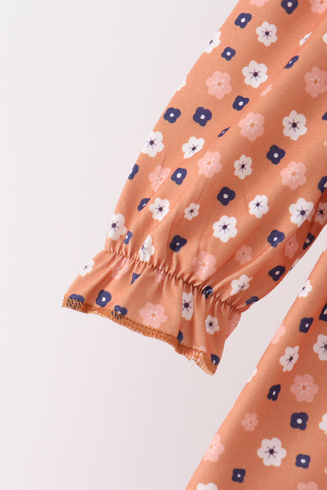 Fall floral print bloomer set