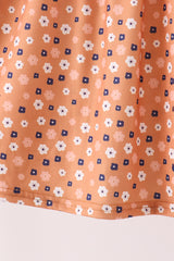 Fall floral print dress