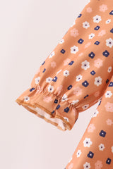 Fall floral print dress