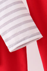 Gray Stripe Daddy's Helper Embroidery Pants Set
