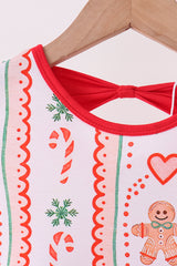 Red Gingerbread Bamboo Pants Set