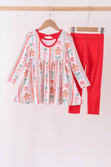 Red Gingerbread Bamboo Pants Set