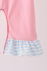 Pink Nutcracker Embroidery Ruffle Romper