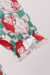 Red Santa Bow Lace Dress