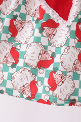Red Santa Bow Lace Dress