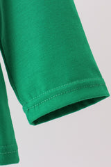 Green Farm Cow Embroidery Top