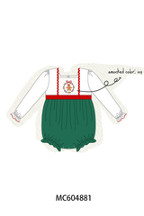 Green Gingerbread Smocked Bubble