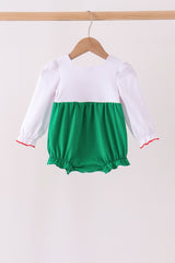 Green Gingerbread Smocked Bubble