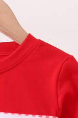 Red Holly Jolly Embroidery Top