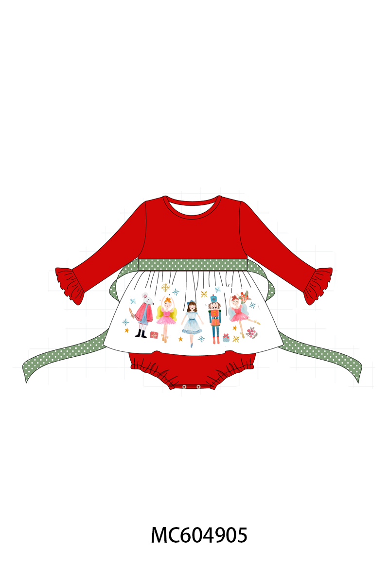 Red Nutcracker Ruffle Bubble