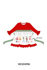 Red Nutcracker Ruffle Dress