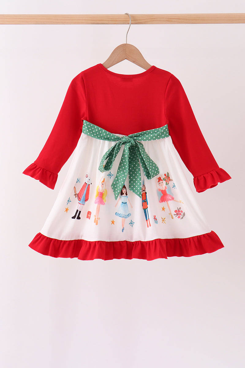 Red Nutcracker Ruffle Dress