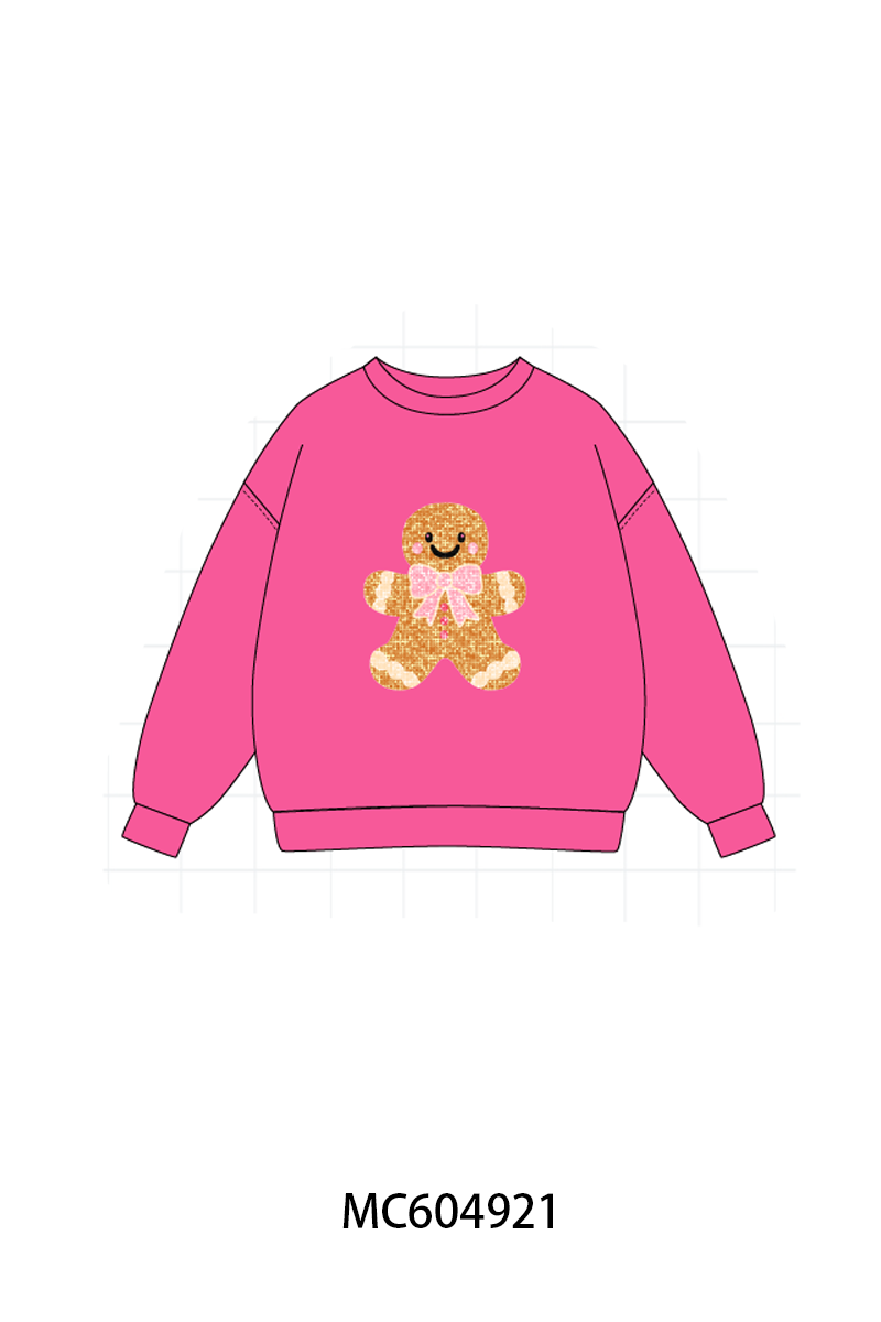 Pink Gingerbread Sequin Top