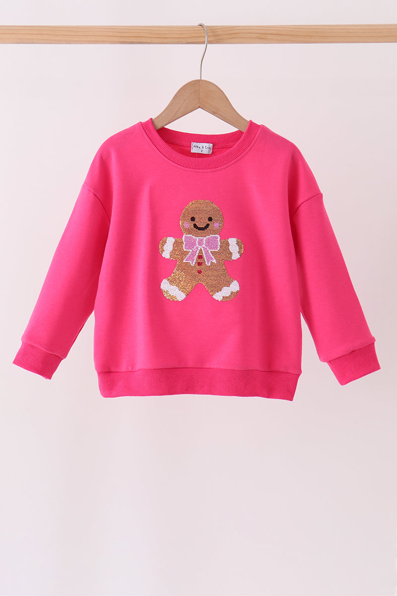 Pink Gingerbread Sequin Top