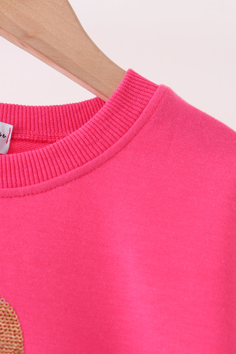 Pink Gingerbread Sequin Top