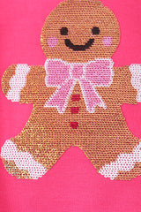 Pink Gingerbread Sequin Top