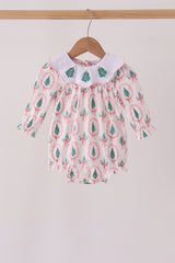 Pink Christmas Tree Embroidery Bubble