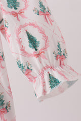 Pink Christmas Tree Embroidery Bubble