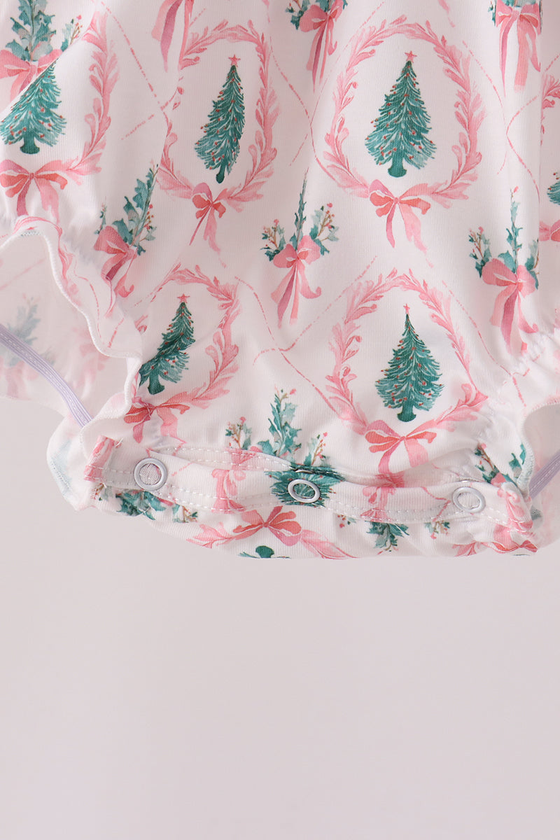 Pink Christmas Tree Embroidery Bubble