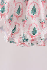 Pink Christmas Tree Embroidery Bubble