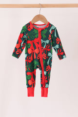 Forest Bow Zip Bamboo Romper