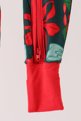Forest Bow Zip Bamboo Romper