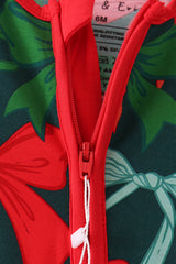 Forest Bow Zip Bamboo Romper