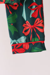 Forest Bow Zip Bamboo Mom&me Pajama set