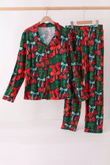 Forest Bow Zip Bamboo Mom&me Pajama set