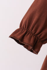 Brown Turkey Applique Ruffle Bloomer Set