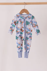 Blue Cowboy Bamboo Romper