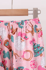 Pink Cowboy Ruffle Bamboo Pajama Set