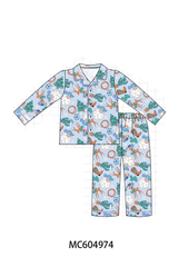 Blue Cowboy Pajama Set