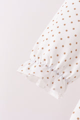 Pink Gingerbread Embroidery Ruffle Pants Set