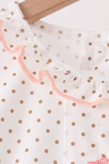 Pink Gingerbread Embroidery Ruffle Dress