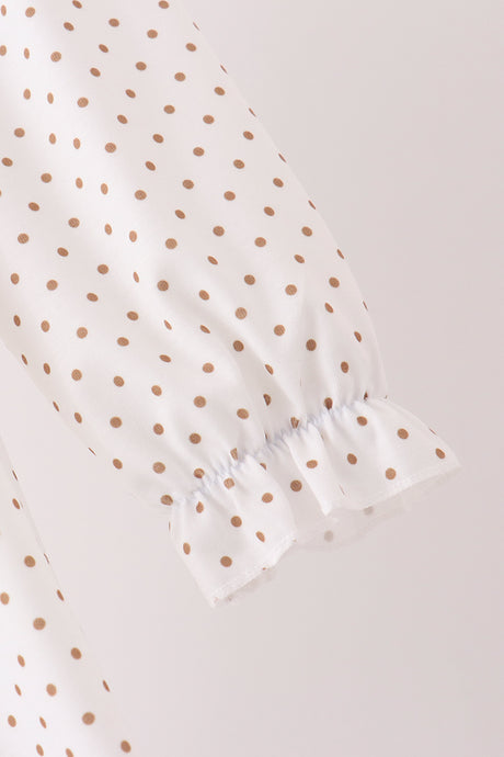 Pink Gingerbread Embroidery Ruffle Dress