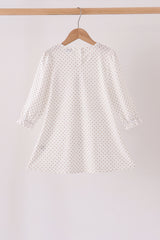 Pink Gingerbread Embroidery Ruffle Dress