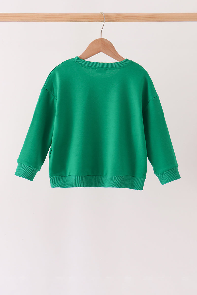 Green Santa Sequin Mom&me Top