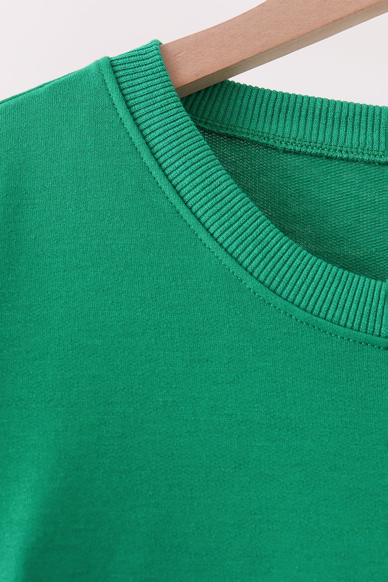 Green Santa Sequin Mom&me Top