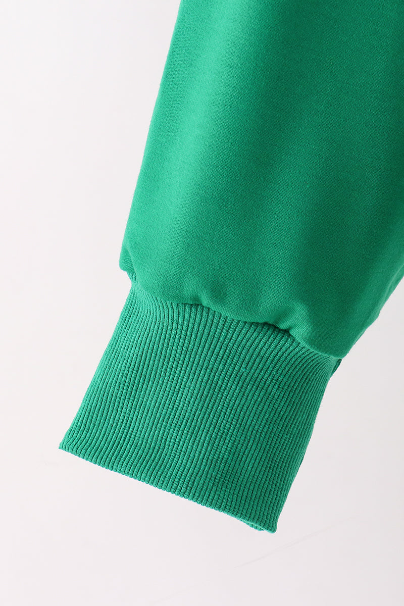 Green Santa Sequin Mom&me Top