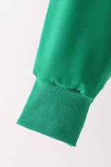 Green Santa Sequin Mom&me Top
