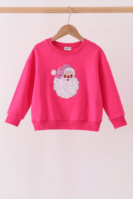 Hot Pink Santa Sequin Top