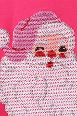 Hot Pink Santa Sequin Top